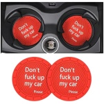 Car Cup Holder Coasters, 2 Pcs 2.75 Inch Non-Slip PVC Insert Cup Coaster
