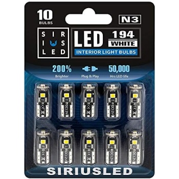SIR IUS LED 194 LED Bulbs Extremely Super Bright 3030 Chipset for Car truck
