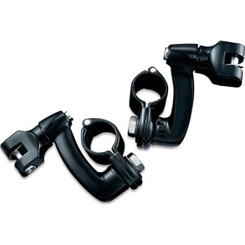 Kuryakyn 7571 Motorcycle Foot Control Component: Longhorn Offset Footpeg Mounts