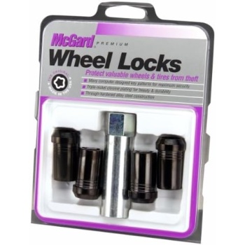 McGard 25112 Black (M14 x 1.5 Thread Size) Tuner Style Cone Seat Wheel Lock