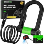 Rhino USA Bike Lock Set - Heavy Duty Anti Theft U Lock, 4FT Steel Security